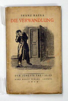 Franz Kafkas Erzählung "Die Verwandlung", 1915 veröffentlicht im Verlag Kurt Wolff