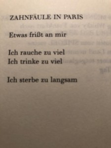 Aus: Heiner Müller: „Die Gedichte“. Werke Band 1. Herausgegeben von Frank Hörnigk. Suhrkamp Verlag, Frankfurt am Main 1998. S.216